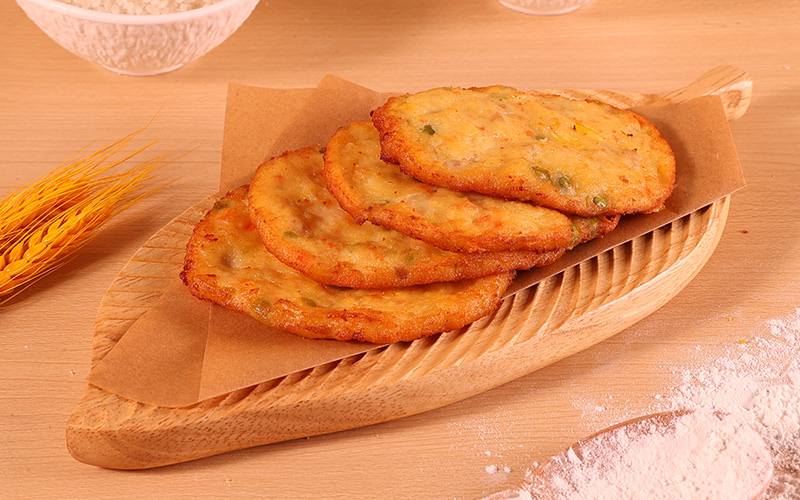 蔬菜鸡肉饼